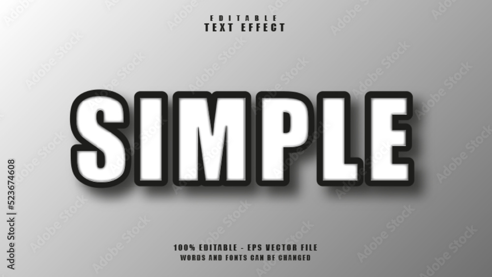 3D Simple Editable Text Effect 3D Simple Editable Text Effect