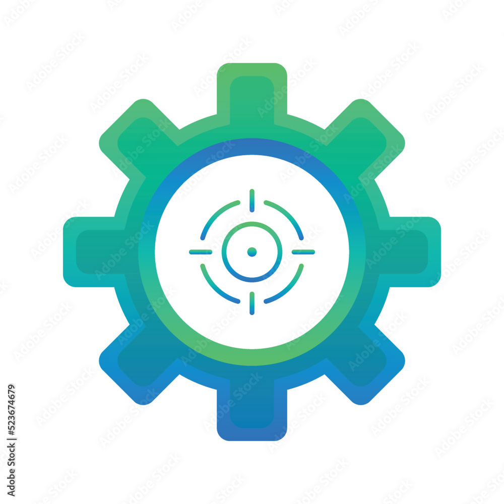 target gear logo gradient design template icon element target gear logo gradient design template icon element