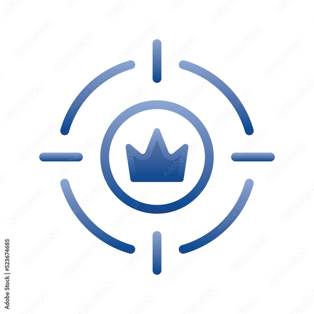 target crown logo gradient design template icon element target crown logo gradient design template icon element