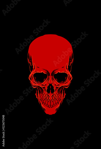 Head skull vector illustration