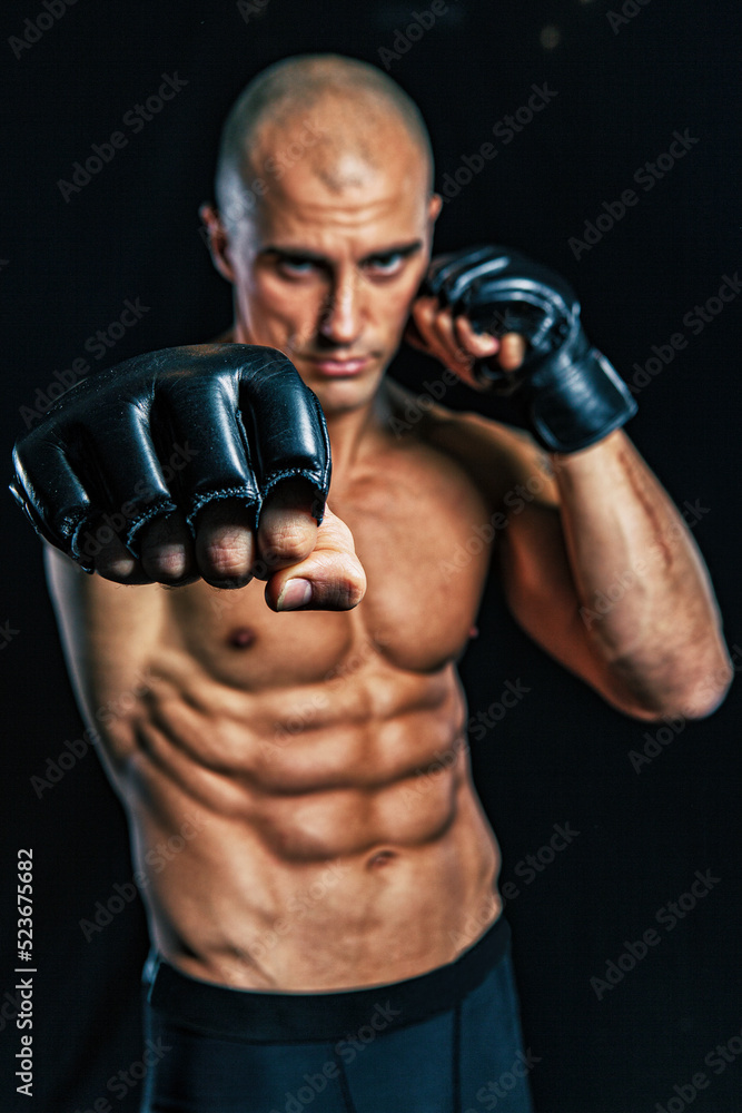Muscular Kickboxer