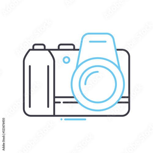 digital sir camers line icon, outline symbol, vector illustration, concept sign