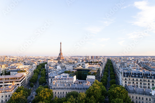 Panoramic View of Paris with Eiffel Tower Horizontal © Rachel