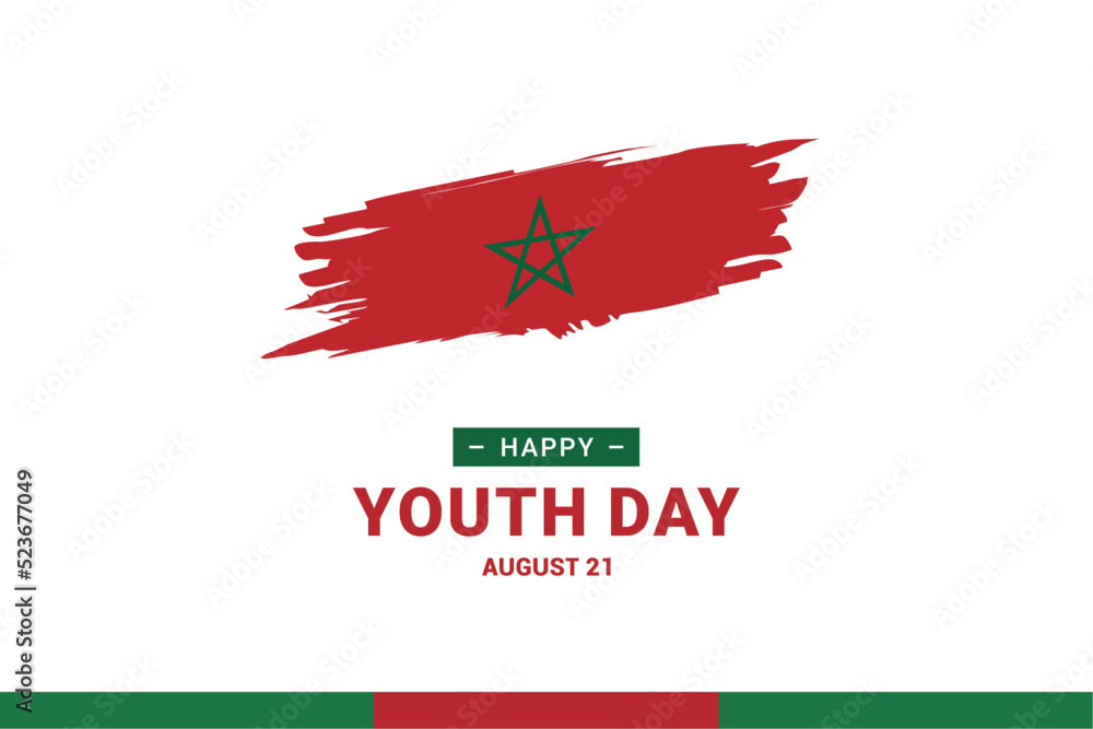 Morocco Youth Day. Vector Illustration. The illustration is suitable for banners, flyers, stickers, cards, etc.