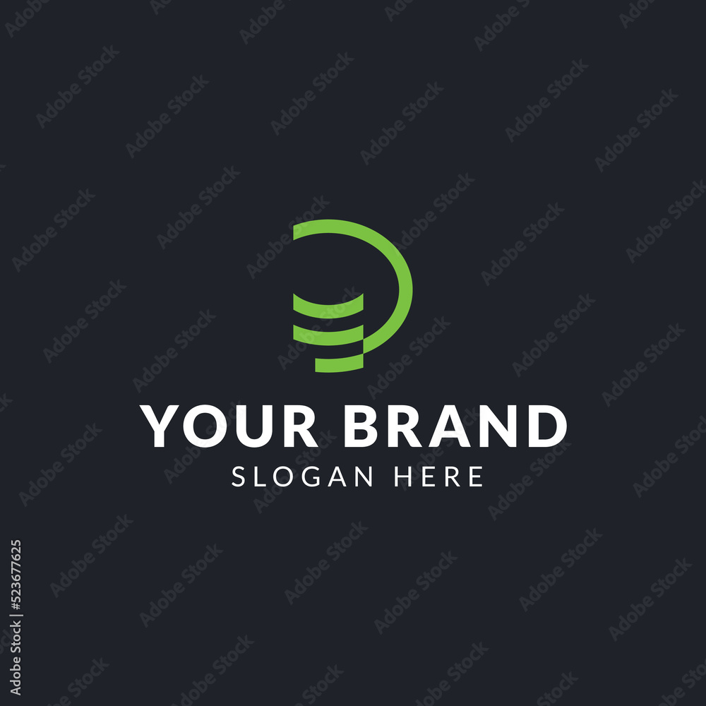 collection initial letter P logo template. icons for business of fashion, sport, automotive, technology collection initial letter P logo template. icons for business of fashion, sport, automotive, technology