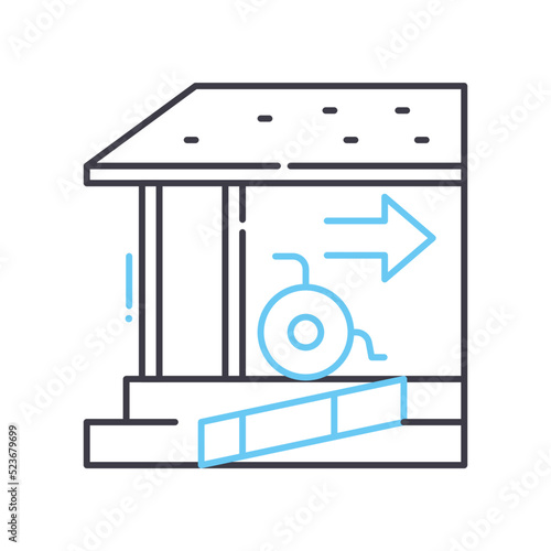 equal housing opportunity line icon, outline symbol, vector illustration, concept sign