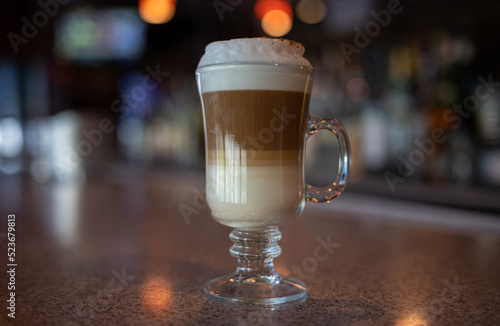 glass of coffee with foam