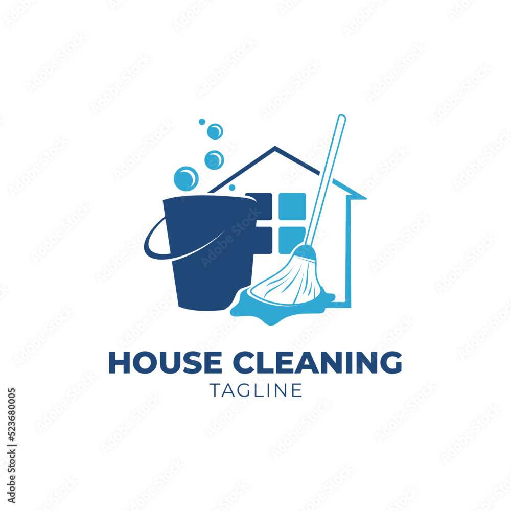 Home Cleaning logo, suitable for real estate cleaning services Home Cleaning logo, suitable for real estate cleaning services