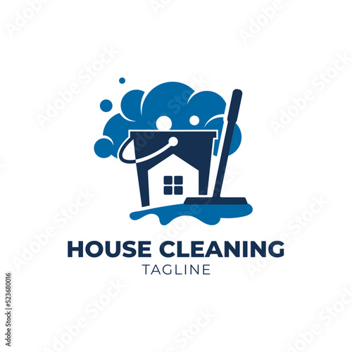 Home Cleaning logo, suitable for real estate cleaning services