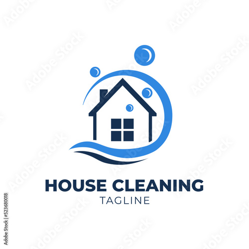 Home Cleaning logo, suitable for real estate cleaning services