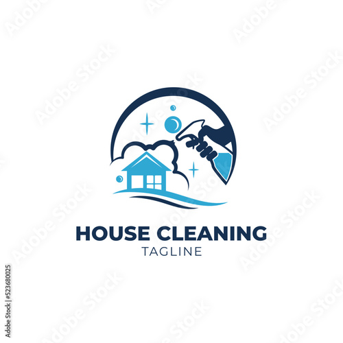 Home Cleaning logo, suitable for real estate cleaning services
