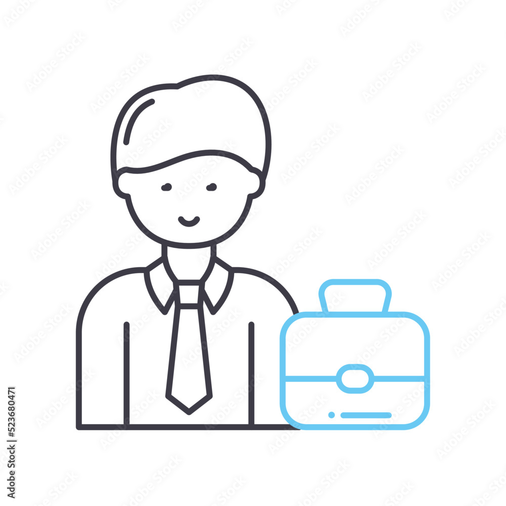 businessman line icon, outline symbol, vector illustration, concept sign businessman line icon, outline symbol, vector illustration, concept sign