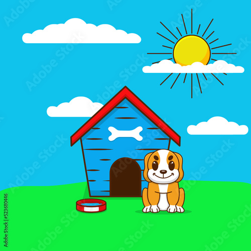 dog house vector illustration