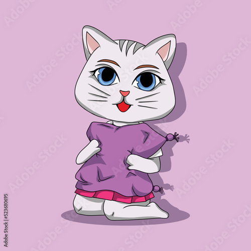 artwork illustration for nft cat character 