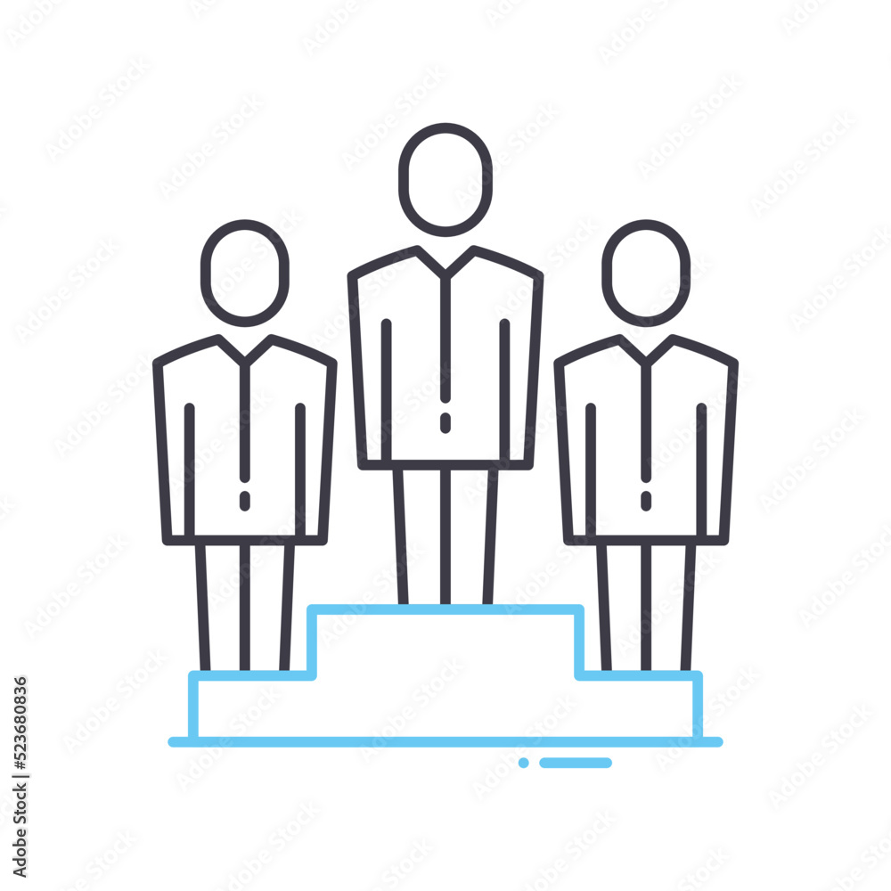 business leadership line icon, outline symbol, vector illustration, concept sign business leadership line icon, outline symbol, vector illustration, concept sign