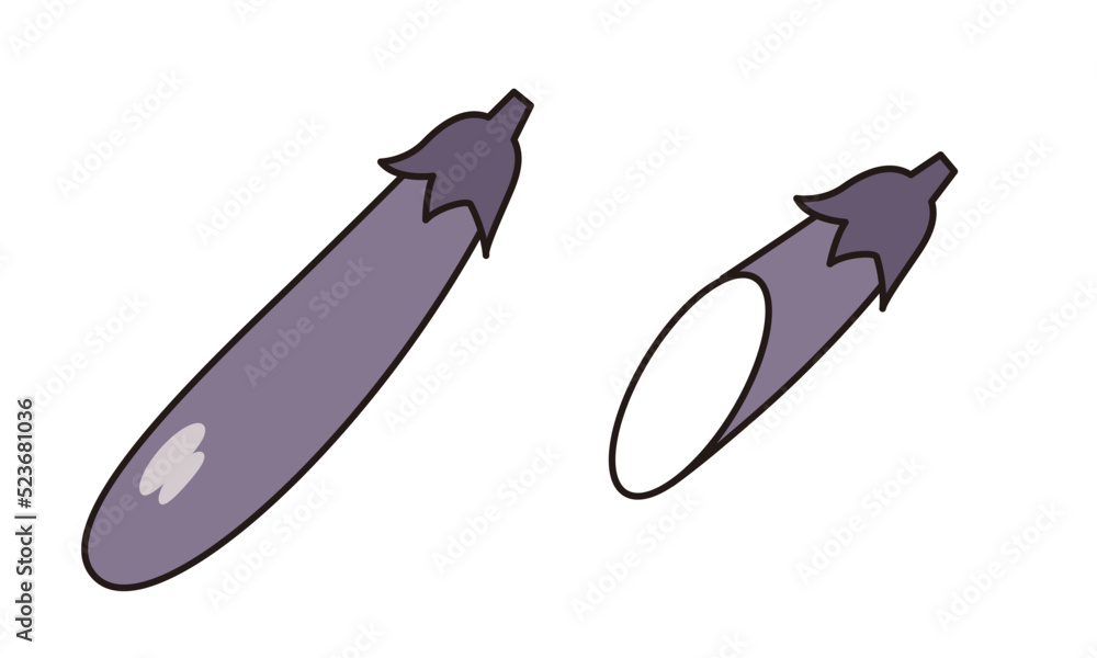 長ナスののイラスト素材。