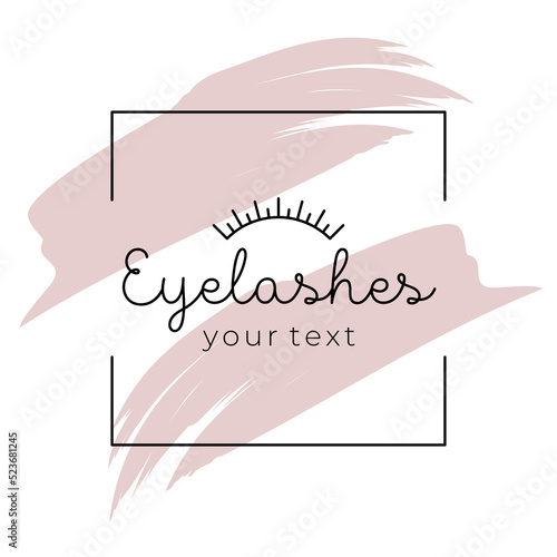 Vector logo of a beauty salon. Master lashes. Beauty salon, eyelash master, spa, relax. Makeup artist logo.