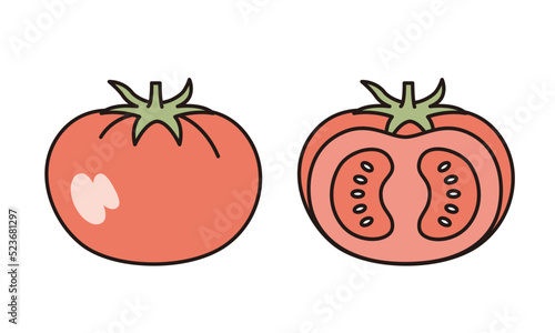 トマトのイラスト素材。