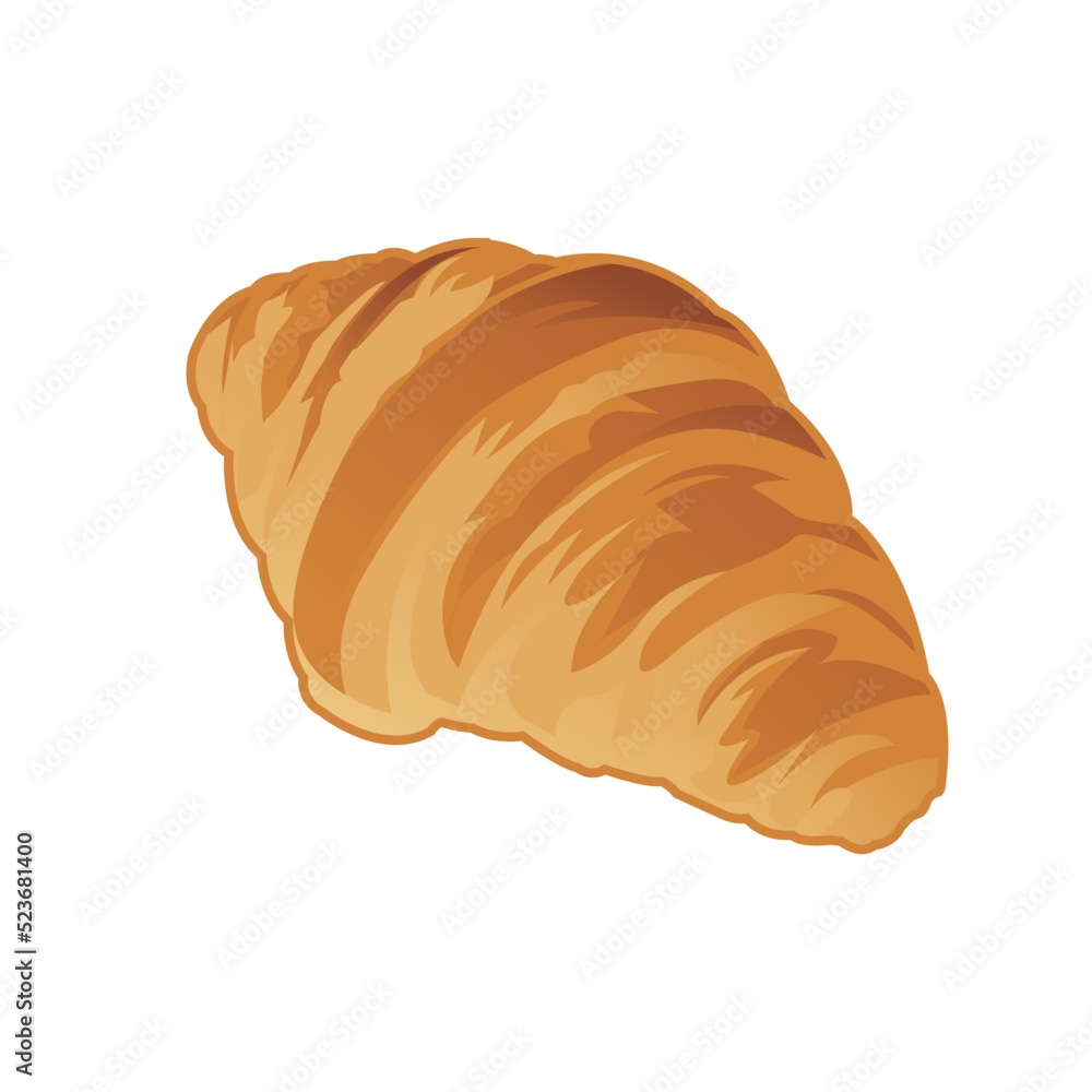 Illustration vector graphic of Croissant. Croissant minimalist style isolated on an orange background. The illustration is suitable for web landing pages, banners, flyers, stickers, cards, etc. Illustration vector graphic of Croissant. Croissant minimalist style isolated on an orange background. The illustration is suitable for web landing pages, banners, flyers, stickers, cards, etc.