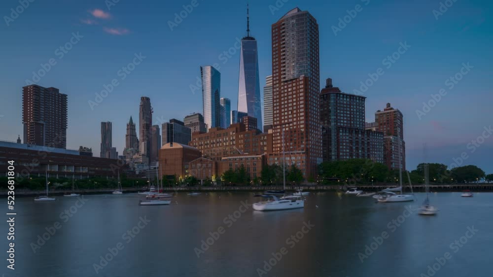 Hudson River Yacht club sunrise time lapse Hudson River Yacht club sunrise time lapse