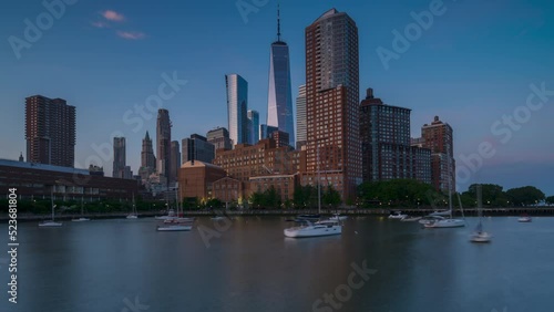 Hudson River Yacht club sunrise time lapse