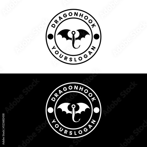 hook dragon logo design