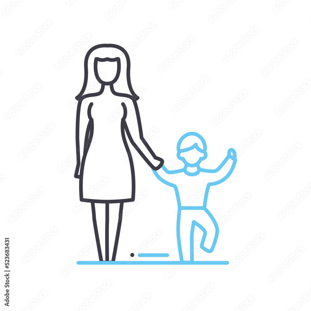 family line icon, outline symbol, vector illustration, concept sign family line icon, outline symbol, vector illustration, concept sign