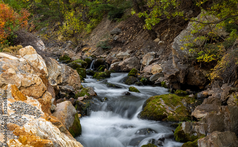 Water falls on Big Cottonwood creek in Utah Water falls on Big Cottonwood creek in Utah