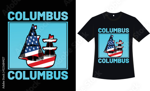 Columbus day t-shirt design