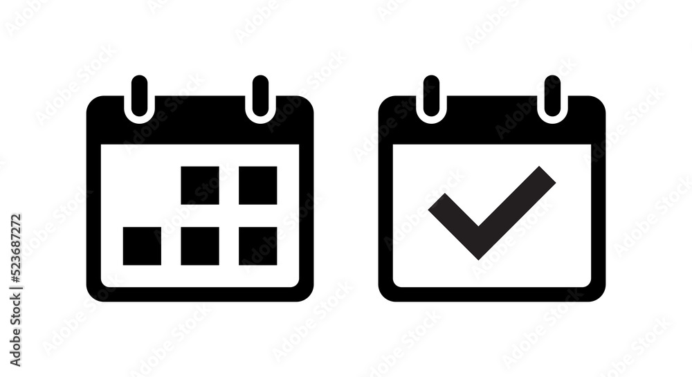 Calendar, schedule date icon vector in clipart style Calendar, schedule date icon vector in clipart style