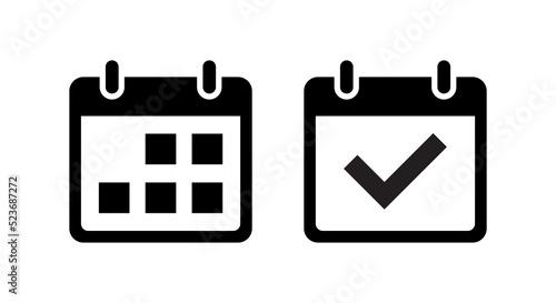 Calendar, schedule date icon vector in clipart style