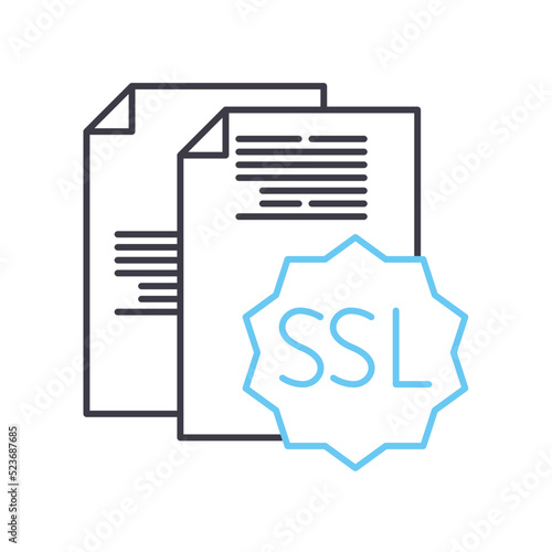 data erasure line icon, outline symbol, vector illustration, concept sign