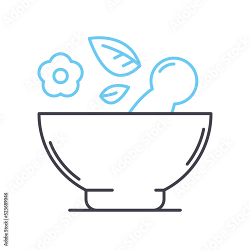 complementary medicine line icon, outline symbol, vector illustration, concept sign