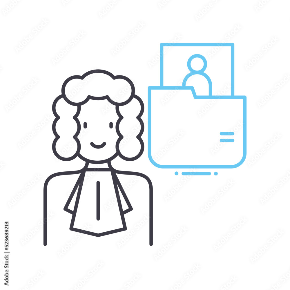 civil cases line icon, outline symbol, vector illustration, concept sign civil cases line icon, outline symbol, vector illustration, concept sign