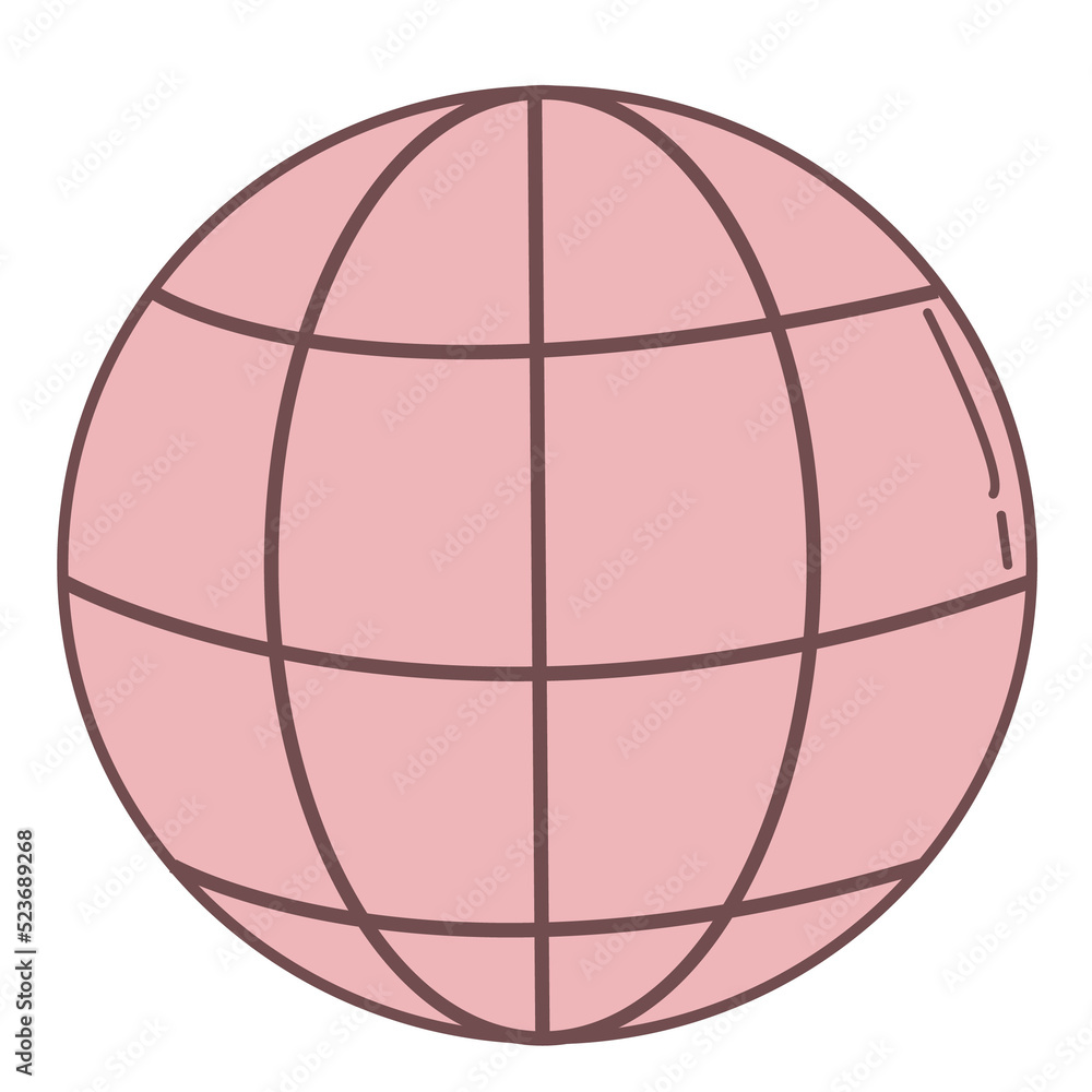 Travel icon pink globe Travel icon pink globe