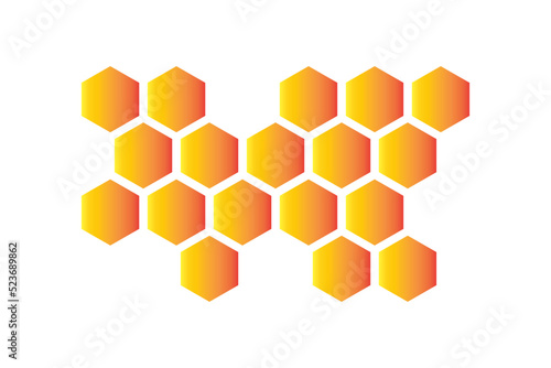 Honeycomb background. Hexagon honeycomb design isolated on a white background. Vector illustration