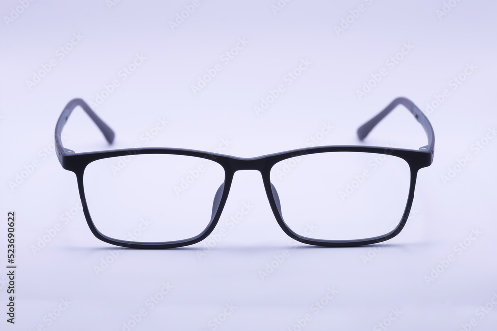 glasses on white background