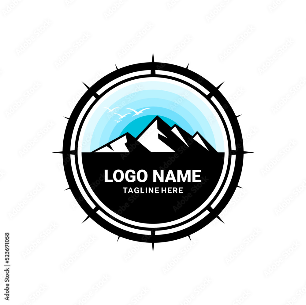vektor ilustrasi logo pemandangan alam Stock Vector | Adobe Stock