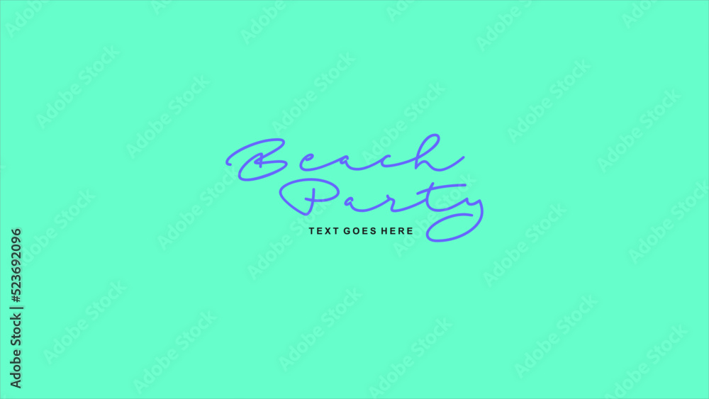 Beach party Logo Artwork - vector