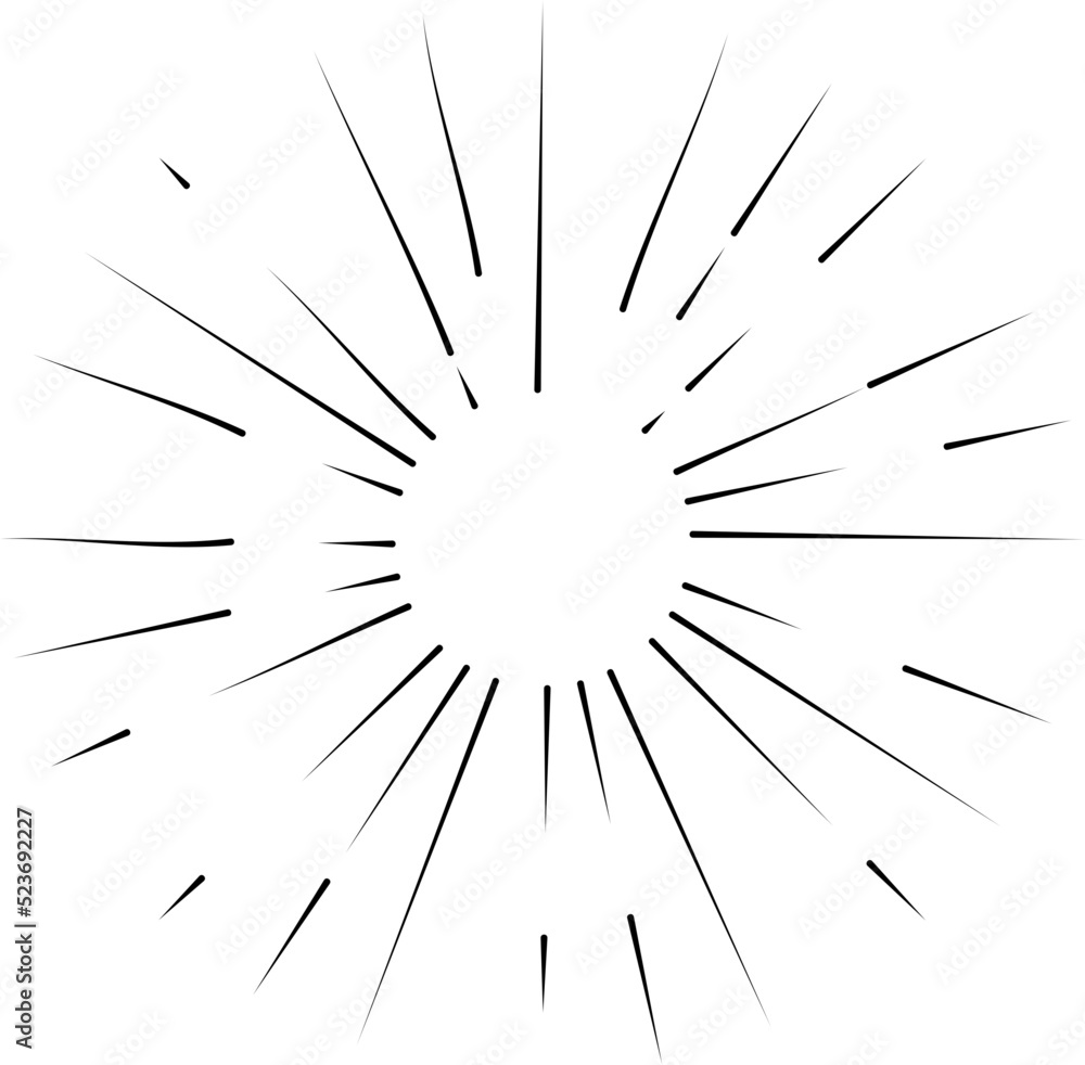 Sun rays or sunshine linear drawing Sun rays or sunshine linear drawing