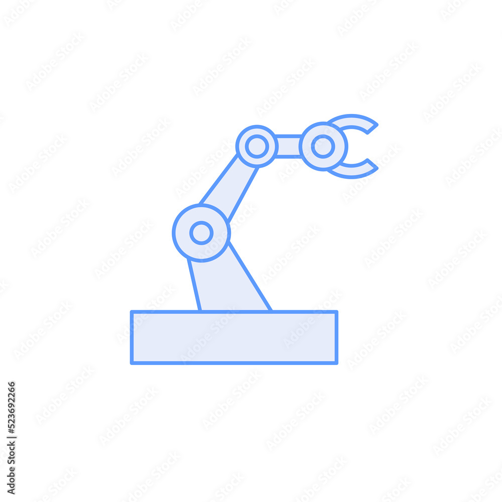Robot arm vector for website symbol icon presentation