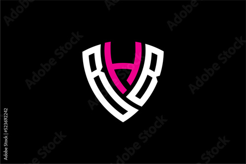 BHB creative letter shield logo design vector icon illustration photo