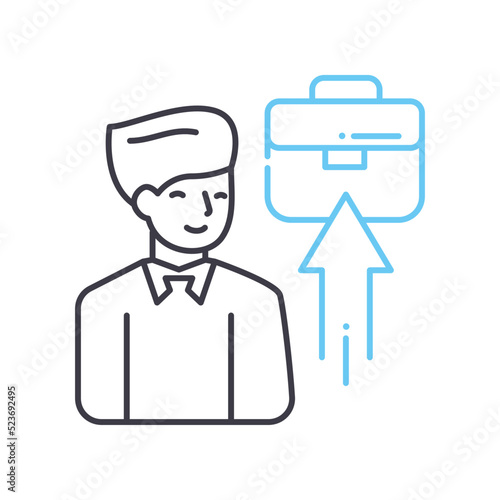 business oportunity line icon, outline symbol, vector illustration, concept sign photo