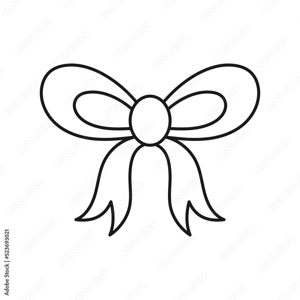 Ribbon Bow line art ribbon icon design template vector illustration Ribbon Bow line art ribbon icon design template vector illustration