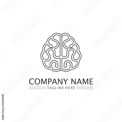 Health Brain icon and vector illustration design