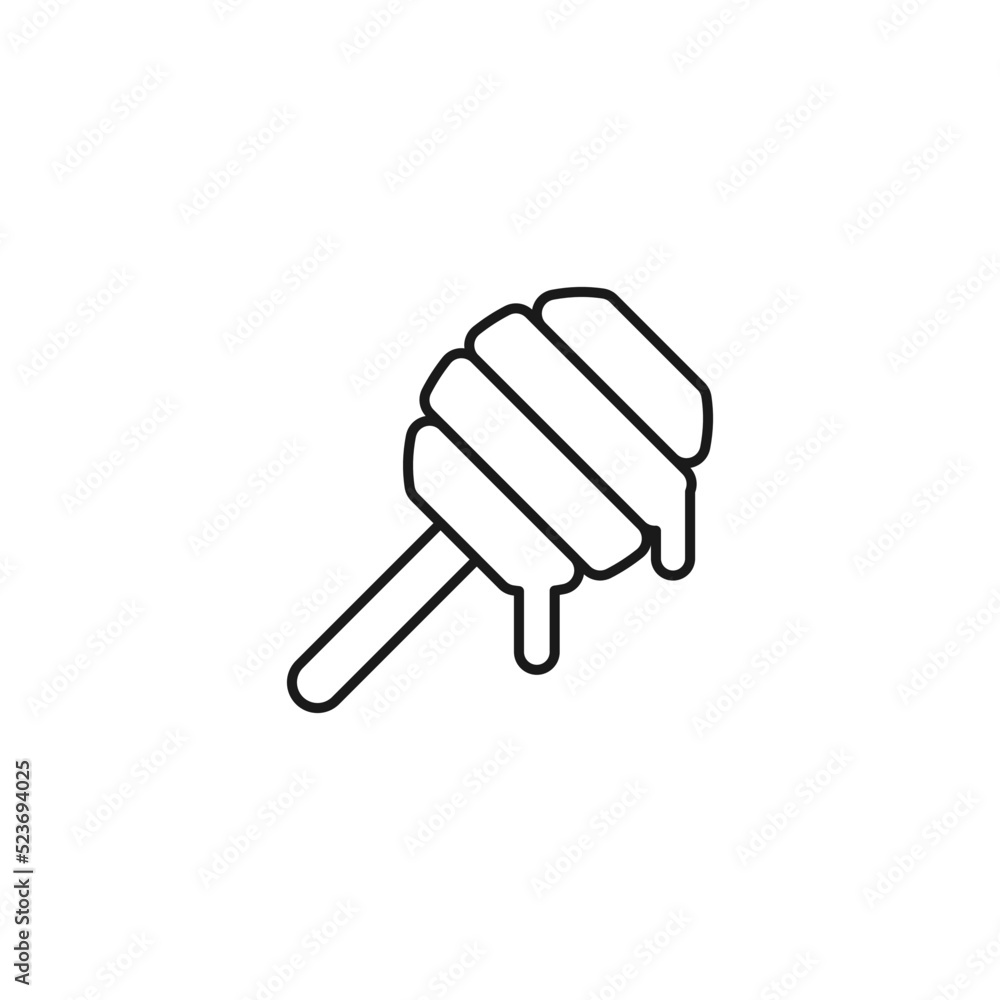 Honey line art tea icon design template vector illustration Honey line art tea icon design template vector illustration