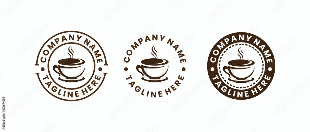 emblem coffee shop logo for cafe logo design template emblem coffee shop logo for cafe logo design template