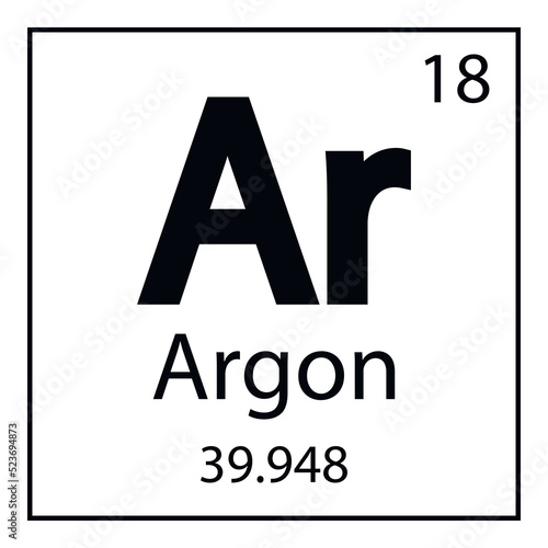 Argon chemical elements periodic table science