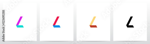 Geometric Ribbon Letter Logo Design L