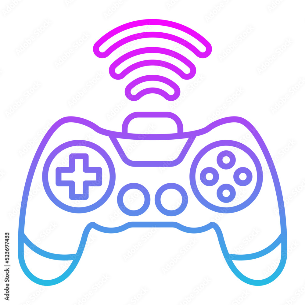 Gamepad Line Gradient Icon